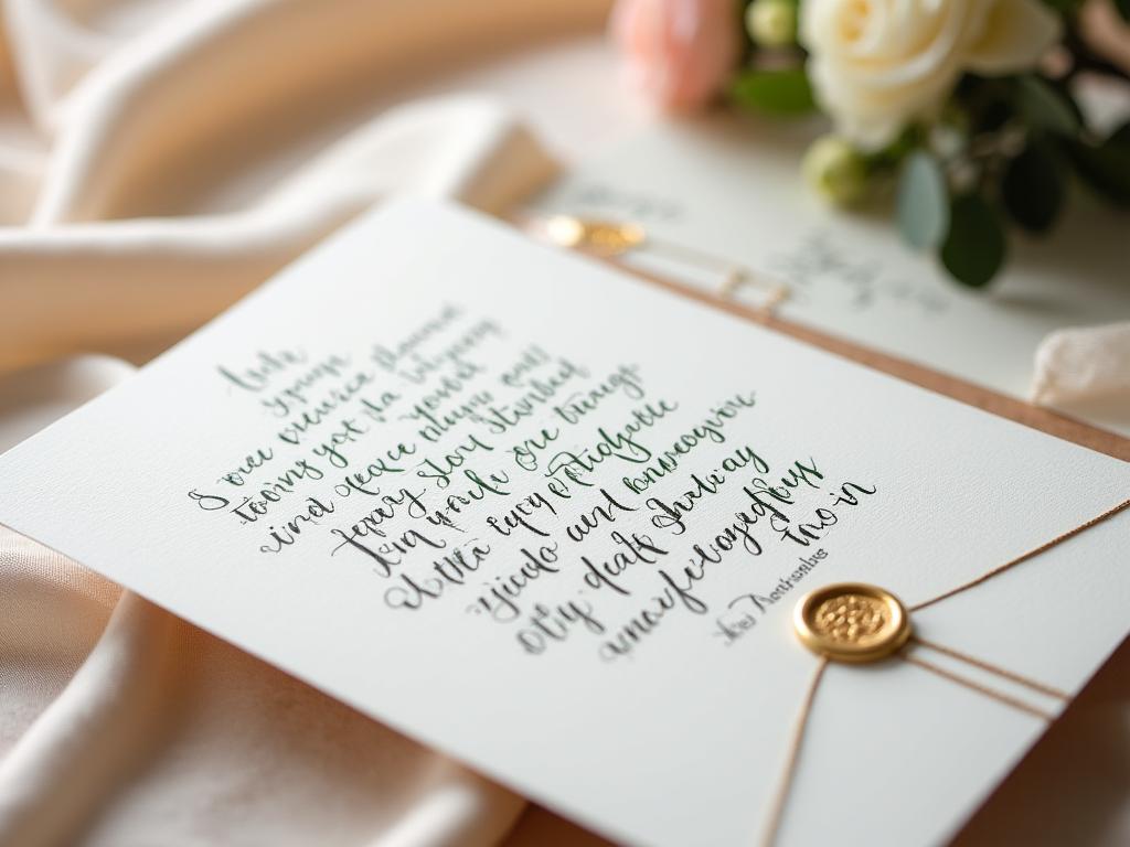 Convites de casamento com caligrafia
